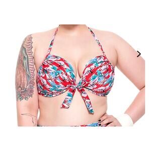 Disney Mulan Underwire Summer Swim Vacation Cruise Women's Bikini Top Sz 2X